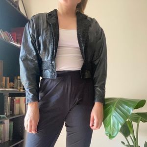 80s leather jacket